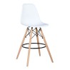 CHAISE DE BAR PIED BOIS BLANCHE B06WHITE