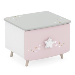 CHEVET "ETOILES" BLANC/GRIS/ROSE MAT - LIQUIDATION 149442