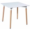 TABLE CARRE 80 × 80 × 73 CM BLANCHE T8-3WHITE