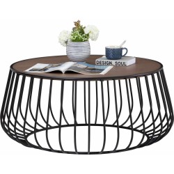 TABLE BASSE FILAIRE MARRON NOIR 132062