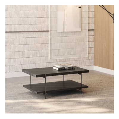 Table basse Lisboa - Finition Noir Plomb