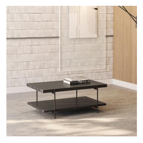 Table basse Lisboa - Finition Noir Plomb