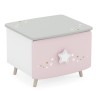 CHEVET "ETOILES" BLANC/GRIS/ROSE MAT - LIQUIDATION 149442