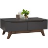 TABLE BASSE 2 TIROIRS NOIR 133114