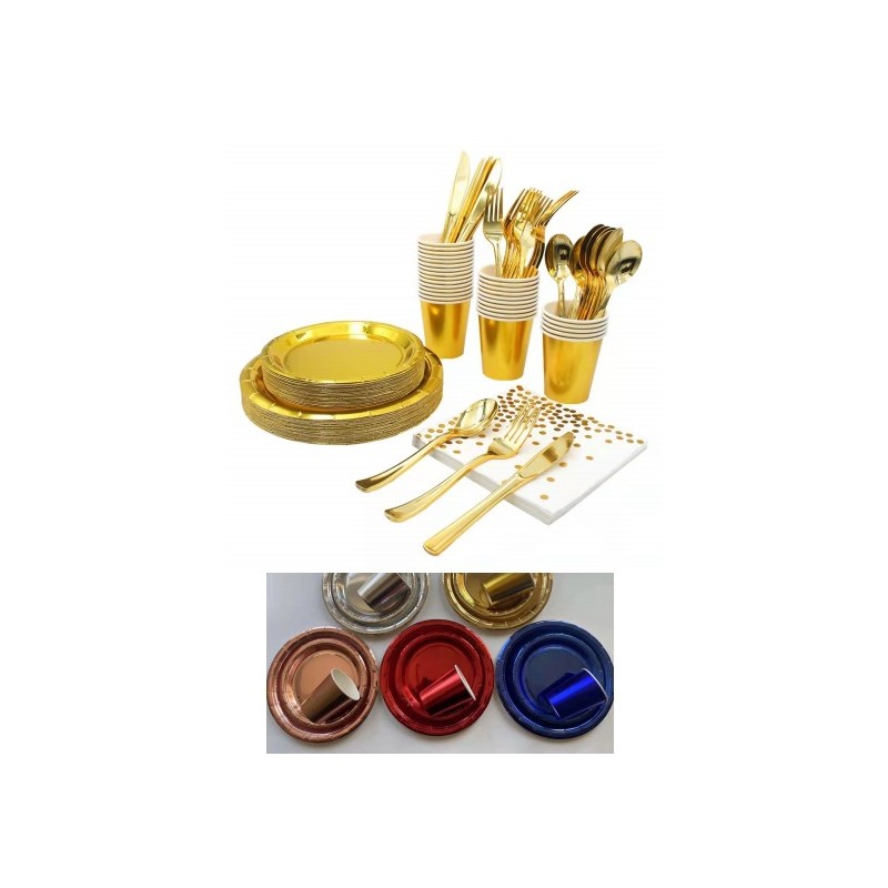 20 SERVIETTES DE TABLE DIVERS AVEC POIS DORES/ ARGENTES/ROSE GOLD/JAUNE/ROUGE/ROSE SERVIETTE-POIS-DIV