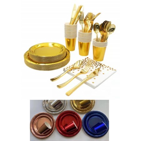 20 SERVIETTES DE TABLE DIVERS AVEC POIS DORES/ ARGENTES/ROSE GOLD/JAUNE/ROUGE/ROSE SERVIETTE-POIS-DIV