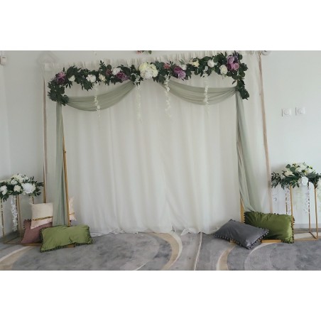 ARCHE DE MARIAGE DECOREE 2M*2M AVEC ARCHE 3 × 3 VOILEE ARCHE-DECORÉ