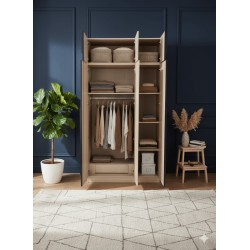 ARMOIRE 3P 1200 × 2400 × 600 A801-3 MDF/METAL BEIGE ARM-A801-3