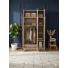 ARMOIRE 3P 1200 × 2400 × 600 A801-3 MDF/METAL BEIGE ARM-A801-3