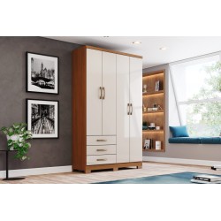 ARMOIRE 4P/3T BOIS 1210 × 2005 × 465 DA135-221 CAJU ARM-DA135-221