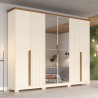 ARMOIRE 6P/2MIROIR BEIGE/BOIS 2860 × 2905 × 525 D308-129 NAPOLI ARM-D308-129