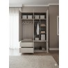 ARMOIRE 6P/2T 1600 × 2400 × 600 C24-4 MDF/METAL GRIS FONCE ARM-C24-4GRISFONCE