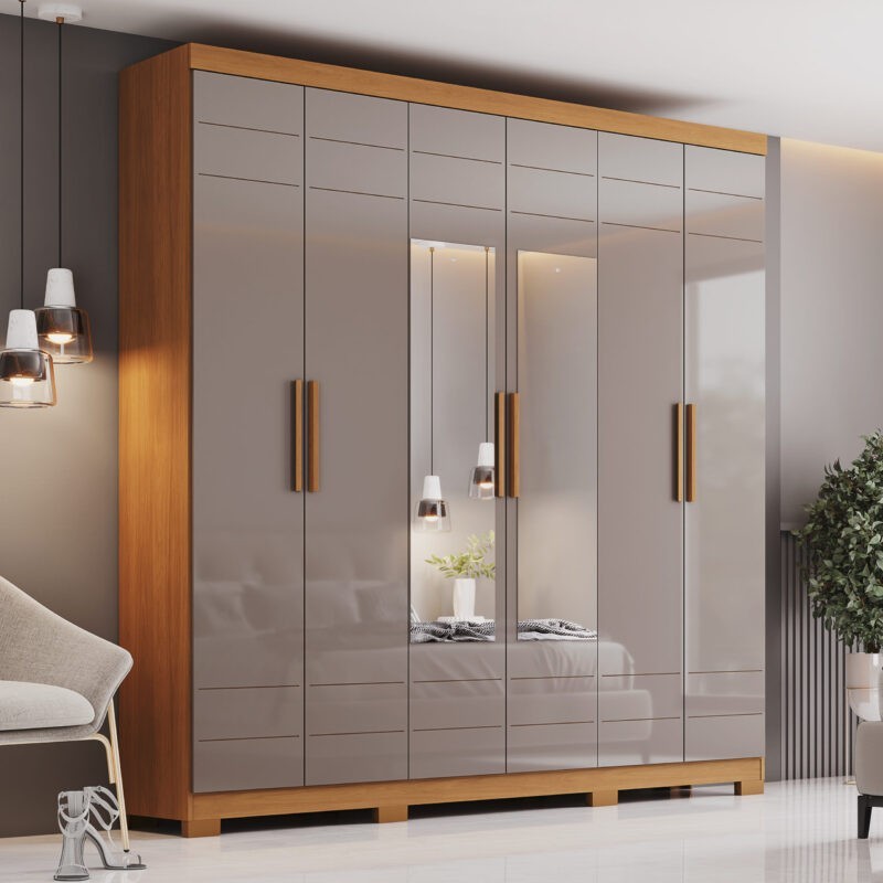 ARMOIRE 6P/MIROIR 2105 × 2300 × 465 D215-220 ARM-D215-220