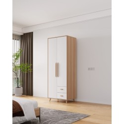 ARMOIRE BOIS 2P/2T800 × 2000 × 500 8019-2 ARM-8019-2