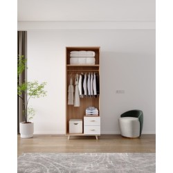 ARMOIRE BOIS 2P/2T800 × 2000 × 500 8019-2 ARM-8019-2