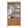 ARMOIRE COULISSANTE 2P/4T/ BEIGE/BOIS 1095 × 2005 × 485 BE25-227 ARM-BE25-227