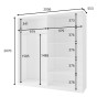 ARMOIRE COULISSANTE ARSEN 200,6 × 207 × 55,3 ARM-ARSEN