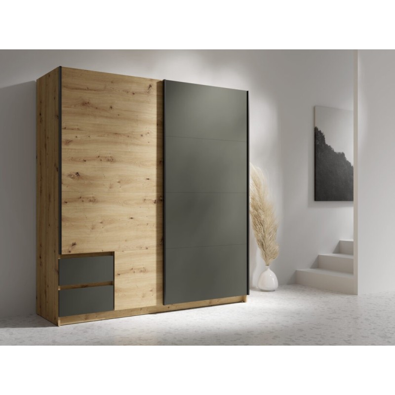 ARMOIRE COULISSANTE URIEL 180,8 × 198,3 × 59,3 ARM-URIEL