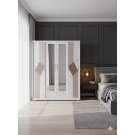 ARMOIRE FER Y004 4PORTES ARMFER-Y004