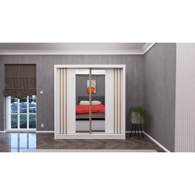 ARMOIRE OSLO BLANC SONOMA 200 × 210 × 60CM ARM-OSLO