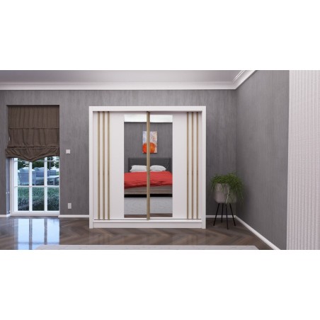 ARMOIRE OSLO BLANC SONOMA 200 × 210 × 60CM ARM-OSLO