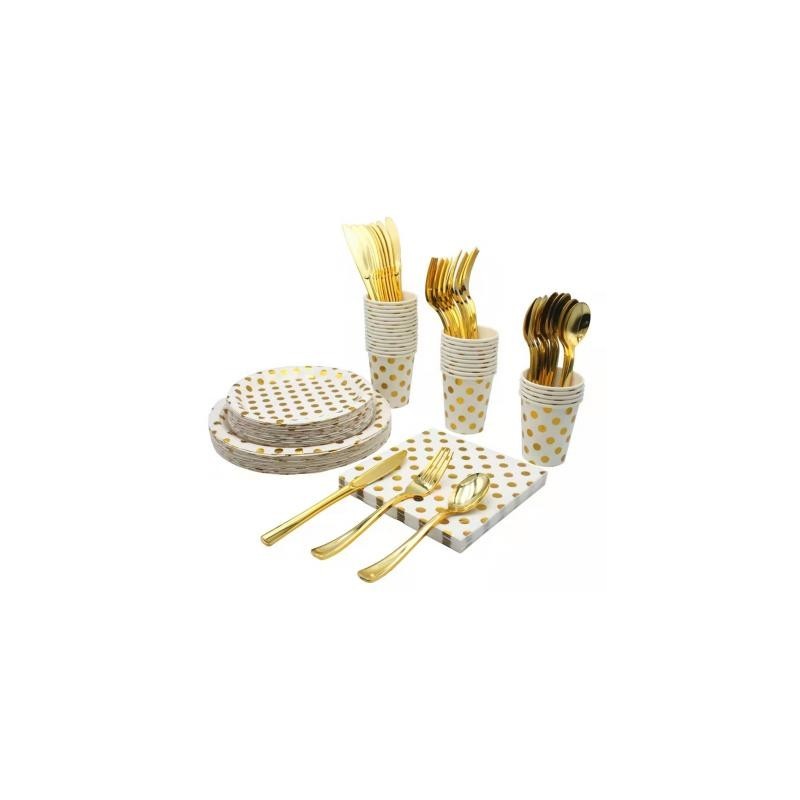 ASSIETTE A POIS 17CM ARGENT/OR/ROSE GOLD/ROSE/JAUNE/ROUGE PAQUET DE 10PCES ASSIETTEPOIS-17CM
