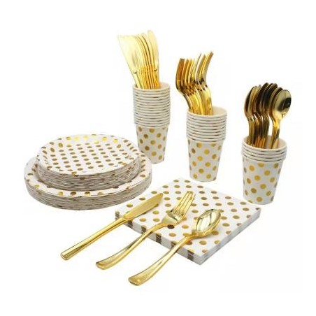 ASSIETTE A POIS 17CM ARGENT/OR/ROSE GOLD/ROSE/JAUNE/ROUGE PAQUET DE 10PCES ASSIETTEPOIS-17CM