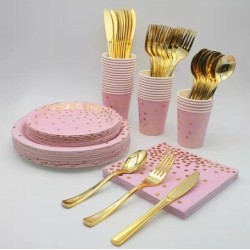 ASSIETTE A POIS 17CM ARGENT/OR/ROSE GOLD/ROSE/JAUNE/ROUGE PAQUET DE 10PCES ASSIETTEPOIS-17CM