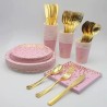 ASSIETTE A POIS 17CM ARGENT/OR/ROSE GOLD/ROSE/JAUNE/ROUGE PAQUET DE 10PCES ASSIETTEPOIS-17CM
