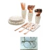 ASSIETTE A POIS 23CM ARGENT/OR/ROSE GOLD/ROSE/JAUNE/ROUGE PAQUET DE 10PCES ASSIETTEPOIS-23CM