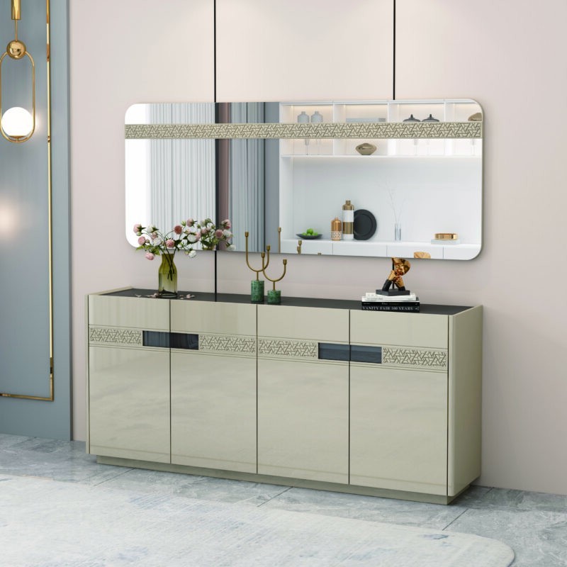 BAHUT BEIGE 1800 × 400 × 700 92495 BAHUT- 92495
