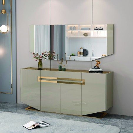 BAHUT BEIGE DORE 1800 × 400 × 700 90964 BAHUT-90964