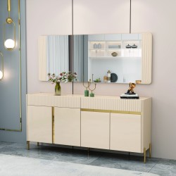 BAHUT BEIGE DORE 1800 × 400 × 700 92378 BAHUT- 92378