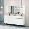 BAHUT BLANC DORE 1800 × 400 × 700 92374 BAHUT- 92374