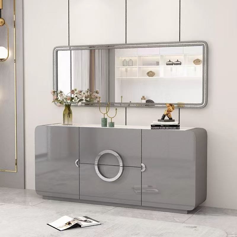 BAHUT GRIS ARGENT 1800 × 400 × 700 92756 BAHUT- 92756