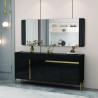 BAHUT NOIR DORE 1800 × 400 × 700 92382 BAHUT- 92382