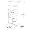 BIBLIOTHEQUE FR16-AW CHENE BLANC BIBL-FR16-AW