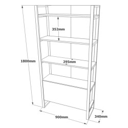 BIBLIOTHEQUE ML6-A MEUB-ML6A