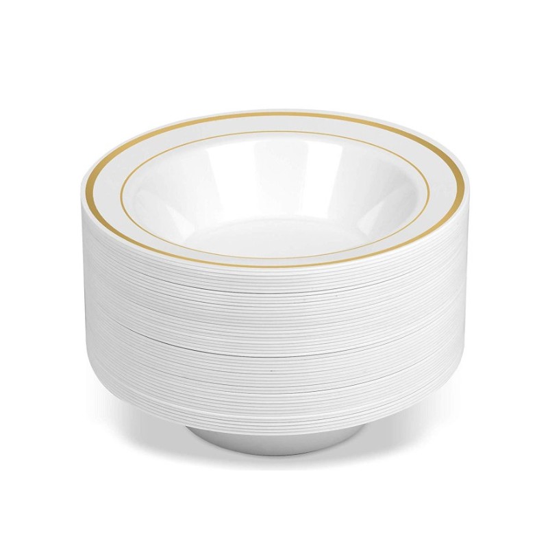 BOL PLASTIQUE PAQUET DE 6PCES DORE/ROSE GOLD BOL-DORE