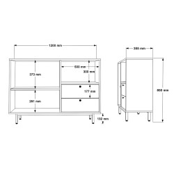 BUFFET RE2-SW CHENE BLANC BUFFET-RE2-SW