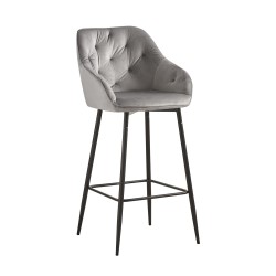 CHAISE BAR B-876 VELOUR GRIS CHAISEBAR-876