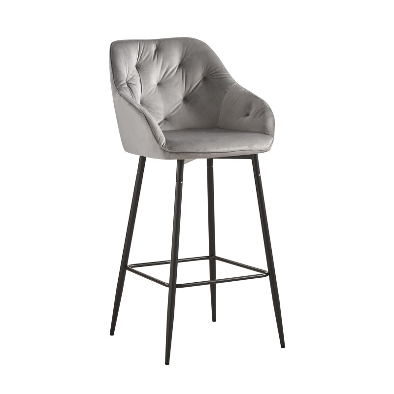 CHAISE BAR B-876 VELOUR GRIS CHAISEBAR-876