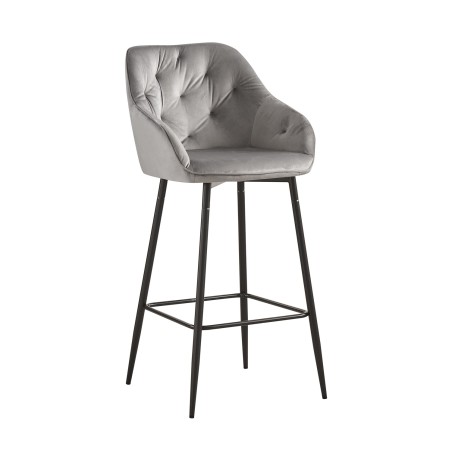 CHAISE BAR B-876 VELOUR GRIS CHAISEBAR-876