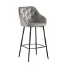 CHAISE BAR B-876 VELOUR GRIS CHAISEBAR-876