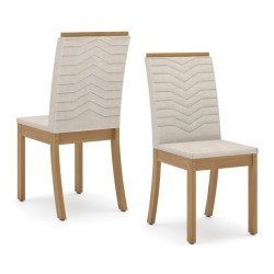 CHAISE BOIS ISA 415 × 955 × 550 BEIGE S11-502 CHAISE-S11-502