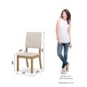 CHAISE BOIS MILLA 415 × 945 × 535 BEIGE S35-502 CHAISE-S35-510