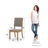 CHAISE BOIS MILLA 415 × 945 × 535 CARAMEL S35-510 CHAISE-S35-502