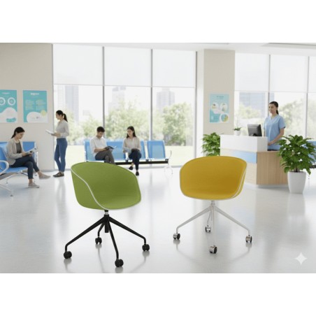 CHAISE BUREAU A ROULETTE CHAISE-BK07