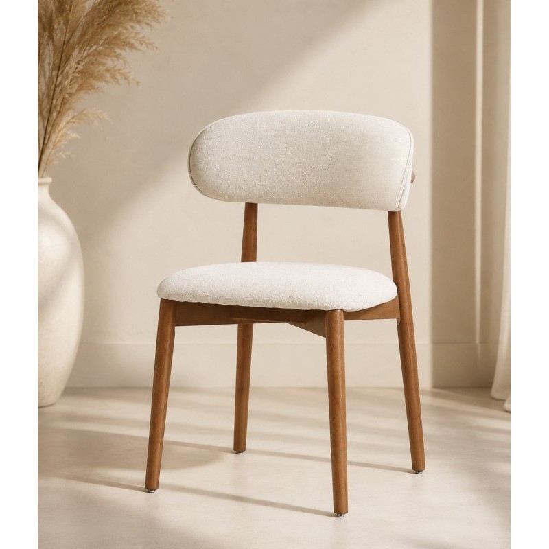 CHAISE DESIGN SCANDINAVE 480 × 500 × 820 T27/119 ASSISE BEIGE CHAISE-T27