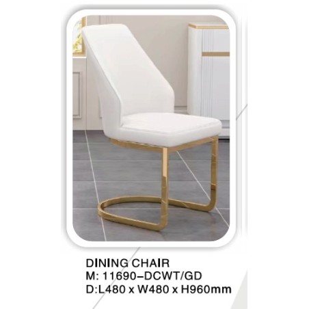 CHAISE DORE BLANC 11690 CHAISE-11690